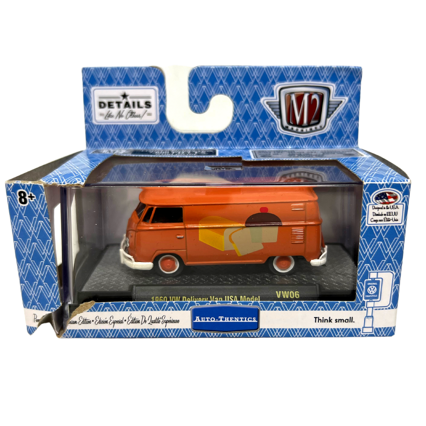 M2 Machines Auto-Thentics 1960 VW Delivery Van USA Model VW06 1:64 Diecast