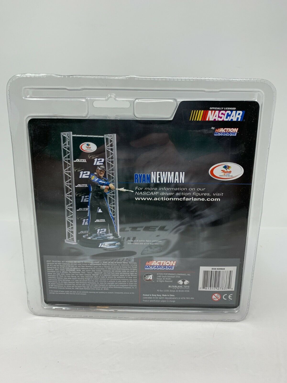 McFarlane Action Nascar Ryan Newman Series 1 Alltel Rookie of the Year Figurine