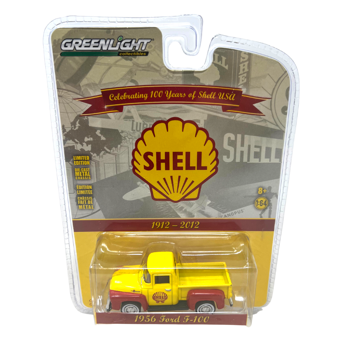 Greenlight Shell 100 Years 1956 Ford F-100 1:64 Diecast