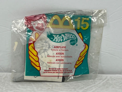 McDonalds Happy Meal Hot Wheels Airplane Vehicle w/ Stickers 1:64 Diecast