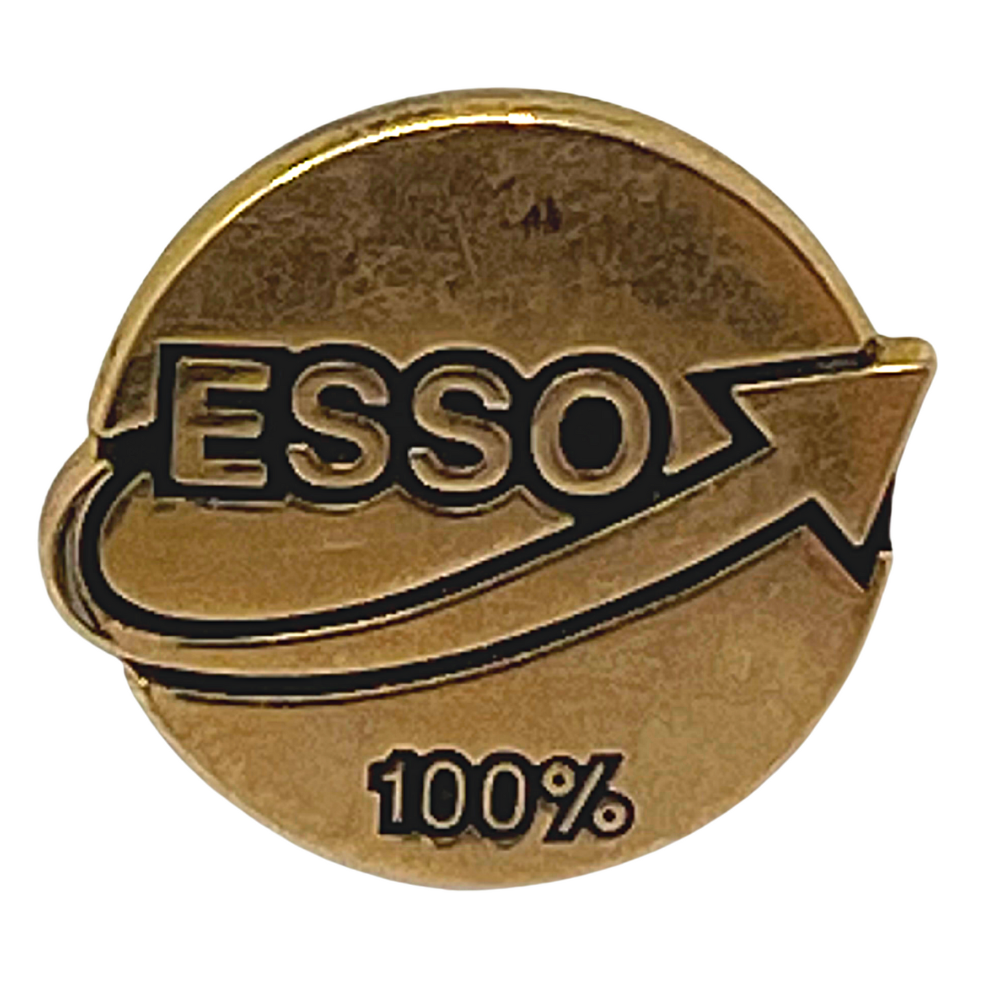 Esso 100% Gas & Oil Lapel Pin 1/10 10K Gold