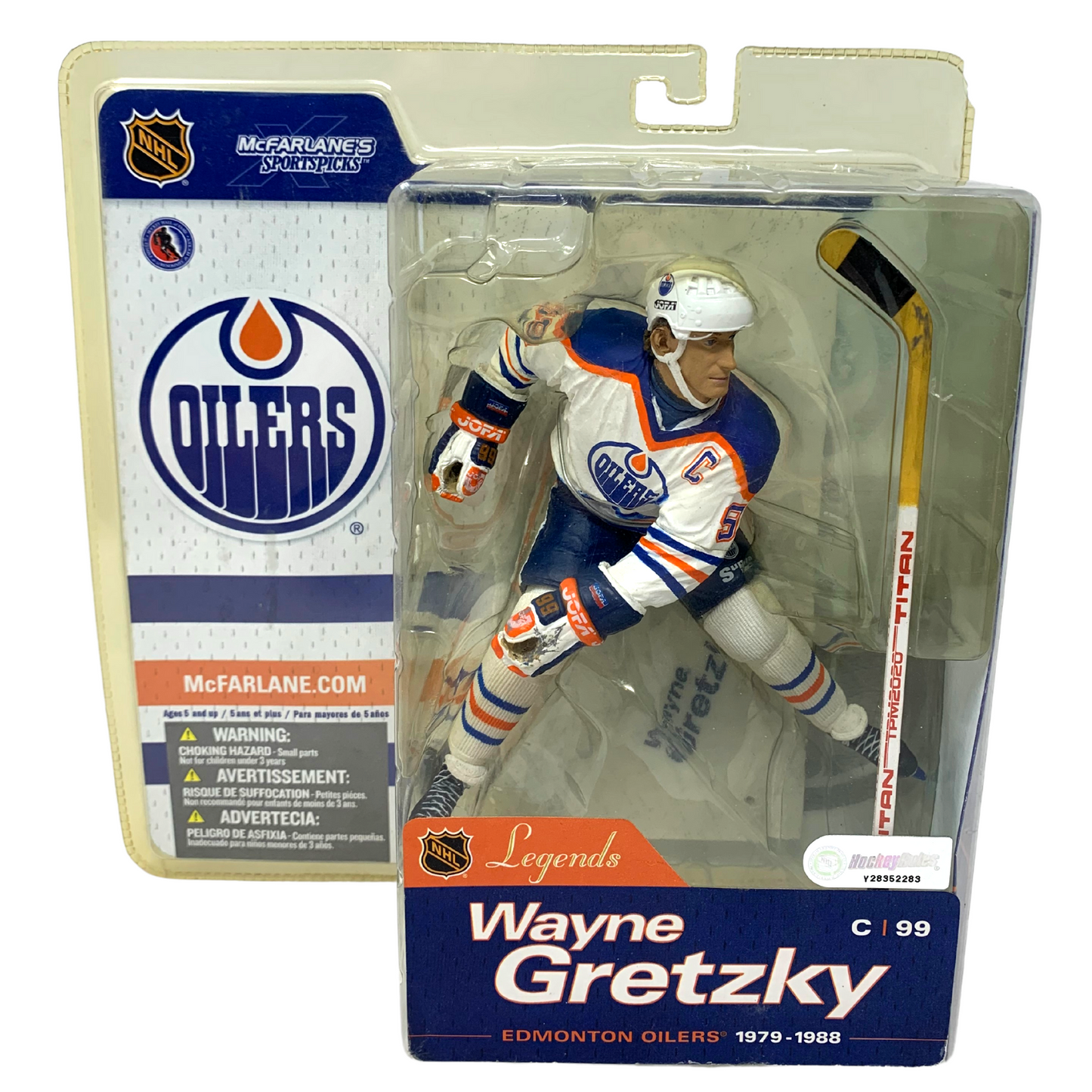 Mcfarlane NHL Wayne Gretzky Edmonton Oilers White Jersey Legends Series 1 Figure