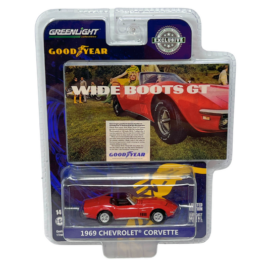 Greenlight Hobby Exclusive Wide Boots GT 1969 Chevrolet Corvette 1:64 Diecast