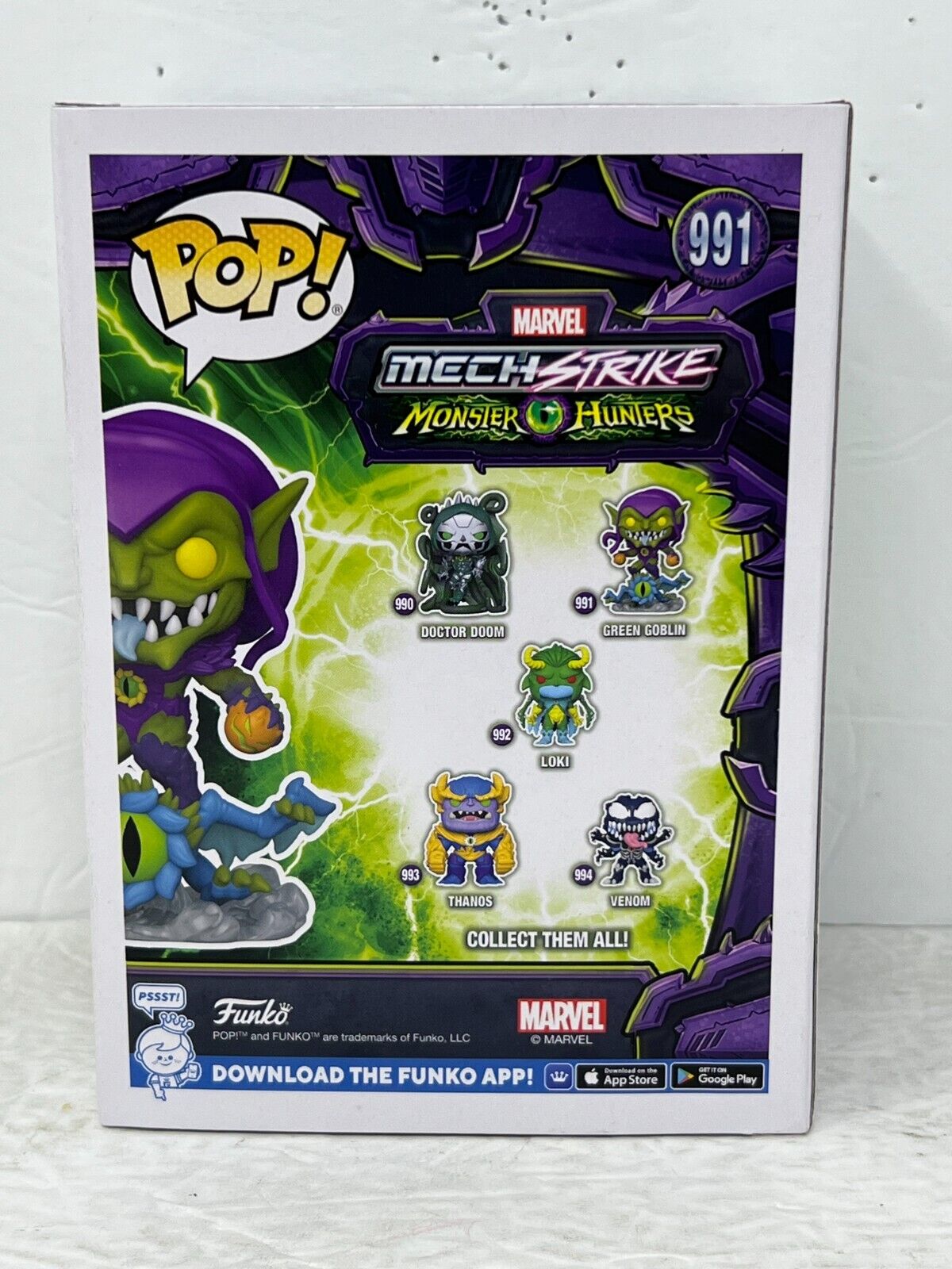 Funko Pop! Marvel Mech Strike Monster Hunters #991 Green Goblin Bobble-Head