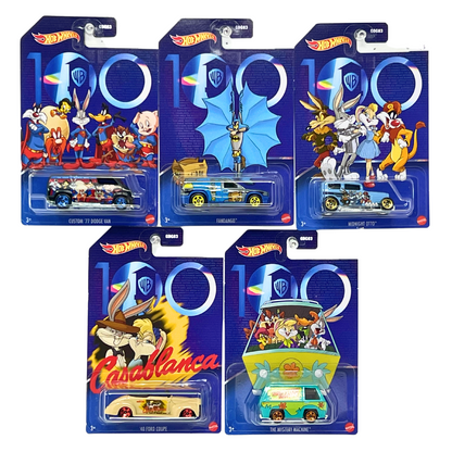 Hot Wheels Warner Bros 100th Anniversary 1:64 Diecast Complete Set of 5