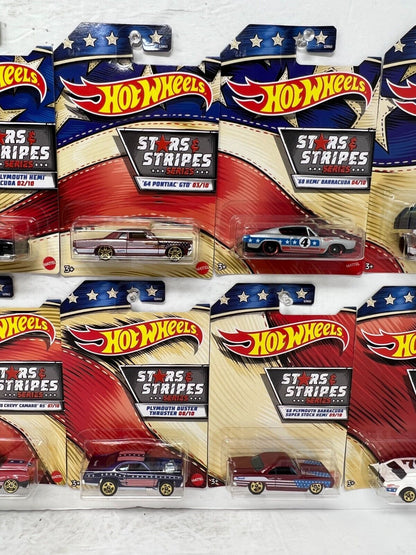 Hot Wheels Stars & Stripes Series 1:64 Diecast Set of 10 Walmart Exclusive