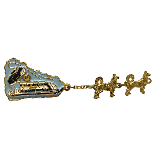 Lion's Club Fort McMurray Tarsands 37B Dog Sled Lapel Pin