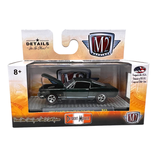 M2 Machines Detroit-Muscle 1965 Ford Mustang GT 2+2 Fastback R43 1:64 Diecast