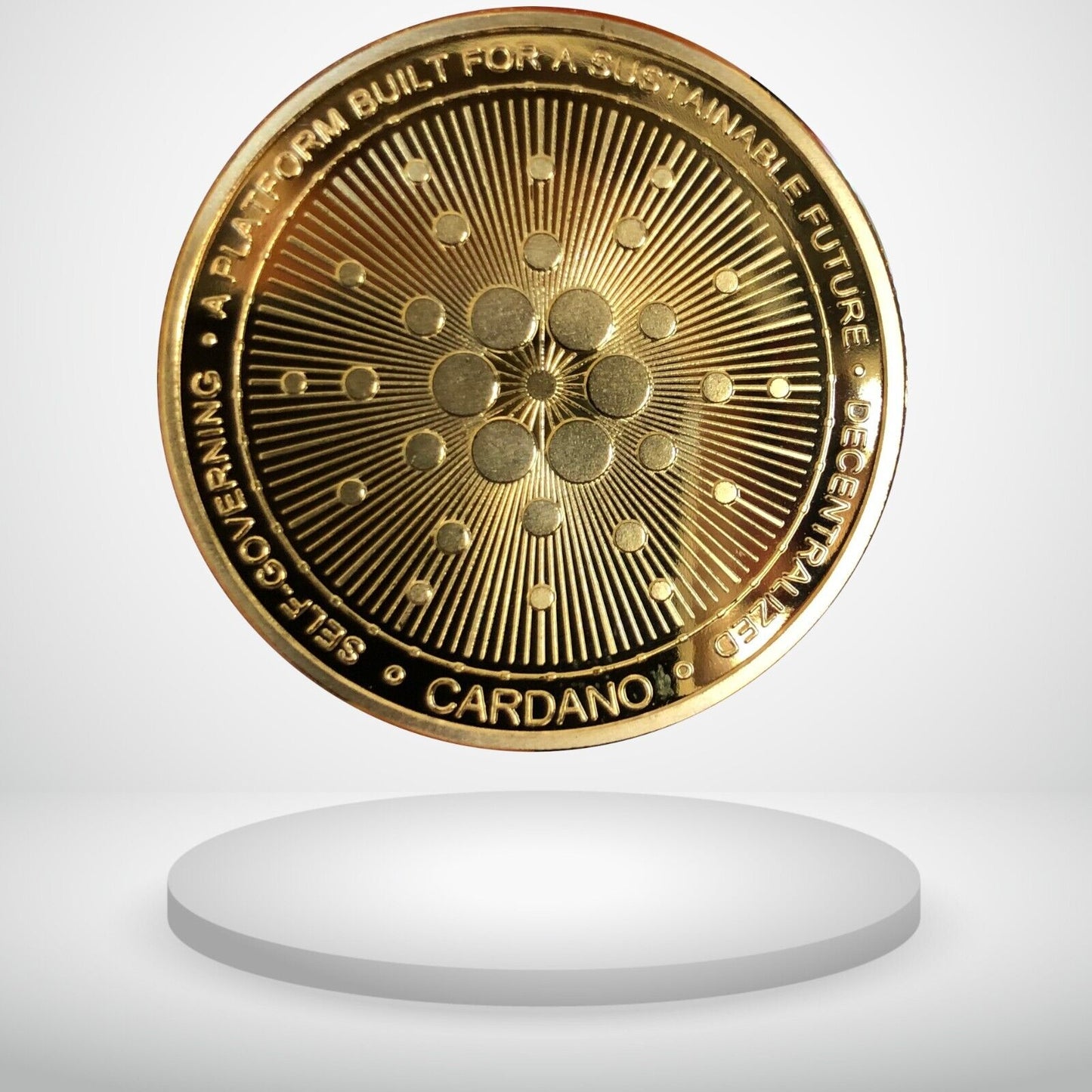 Cardano ADA (18k Gold Plated 2022 Edition) Physical Crypto Coin Novelty Souvenir