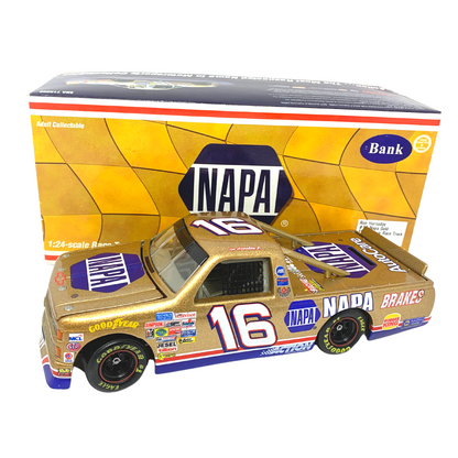 Action Nascar #16 Ron Hornaday Napa Gold 1997 Chevy Race Track BANK 1:24 Diecast