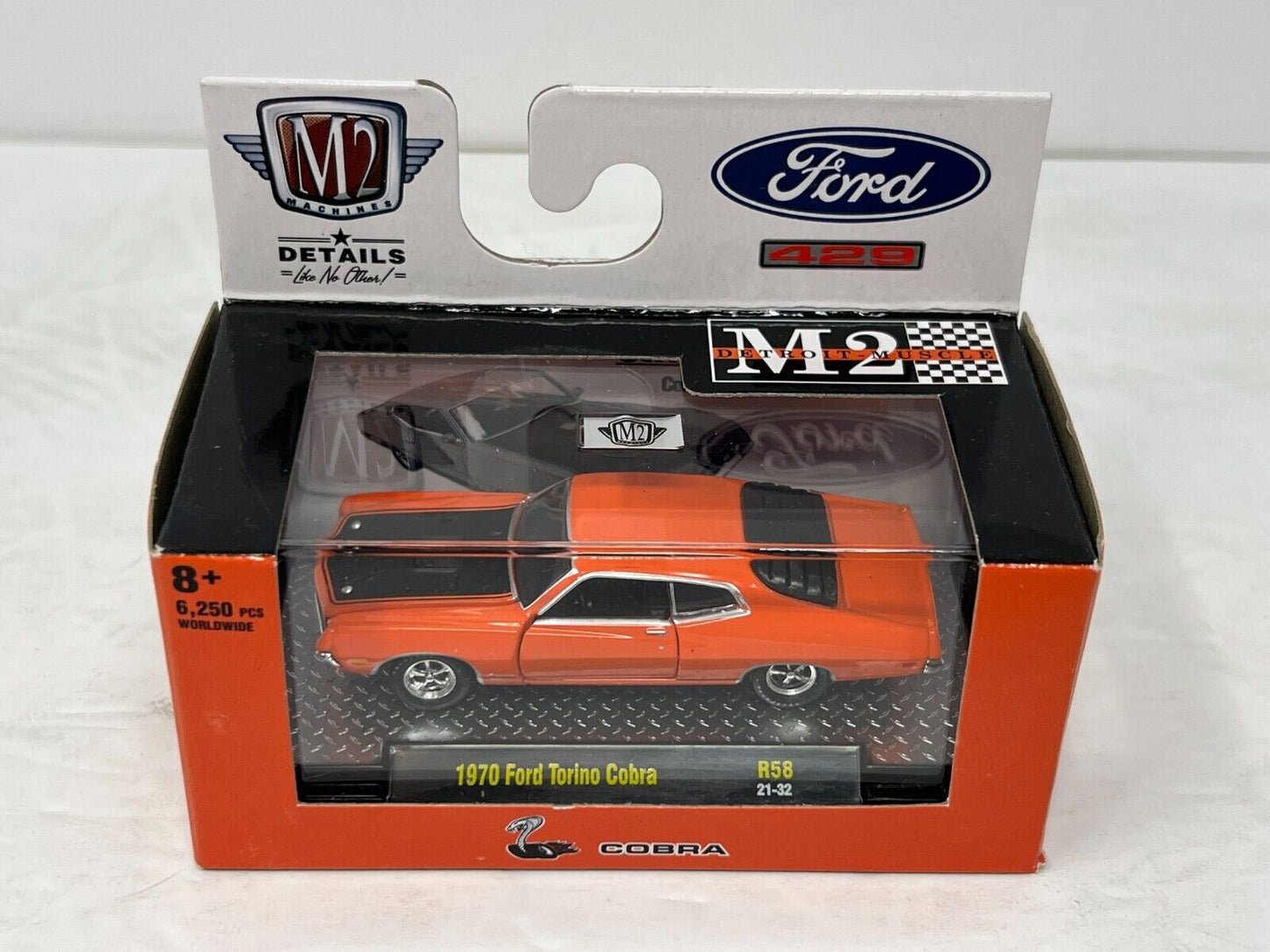 M2 Machines Cobra 1970 Ford Torino Cobra R58 1:64 Diecast