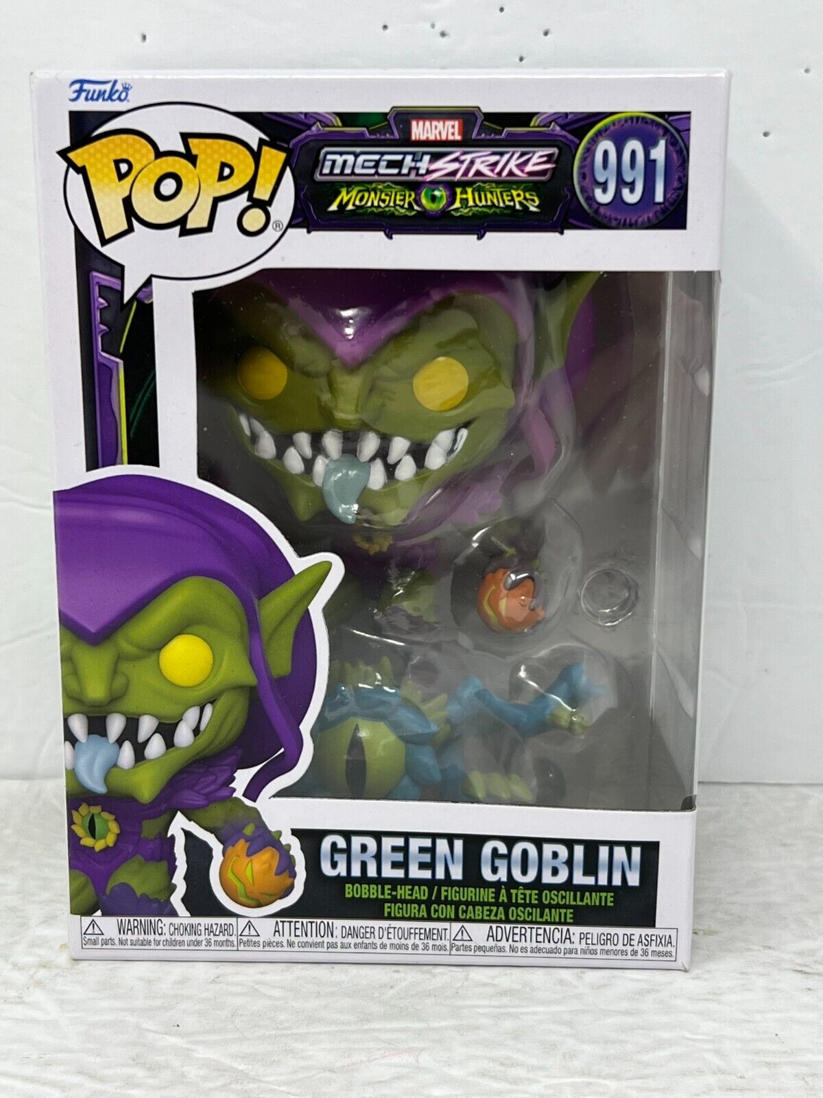 Funko Pop! Marvel Mech Strike Monster Hunters #991 Green Goblin Bobble-Head