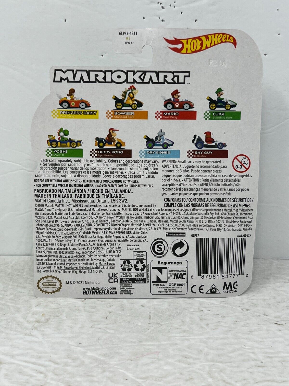 Hot Wheels Mario Kart Luigi Standard Kart 1:64 Diecast
