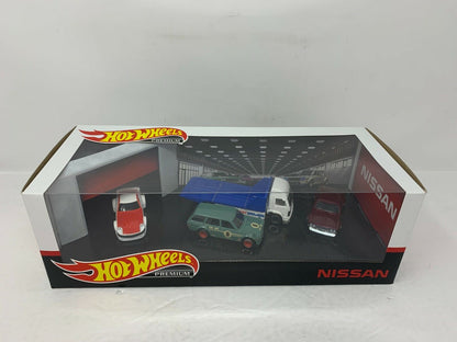 Hot Wheels Premium Collector Nissan 4-Pack Diorama Set 1:64 Diecast