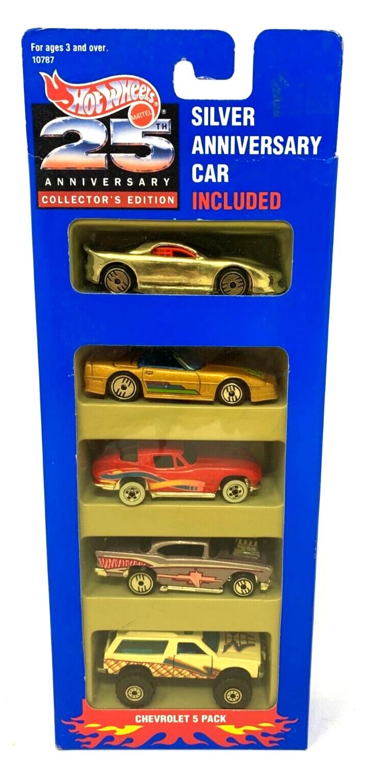 Hot Wheels 1993 25th Anniversary Chevrolet 5-Pack 1:64 Diecast