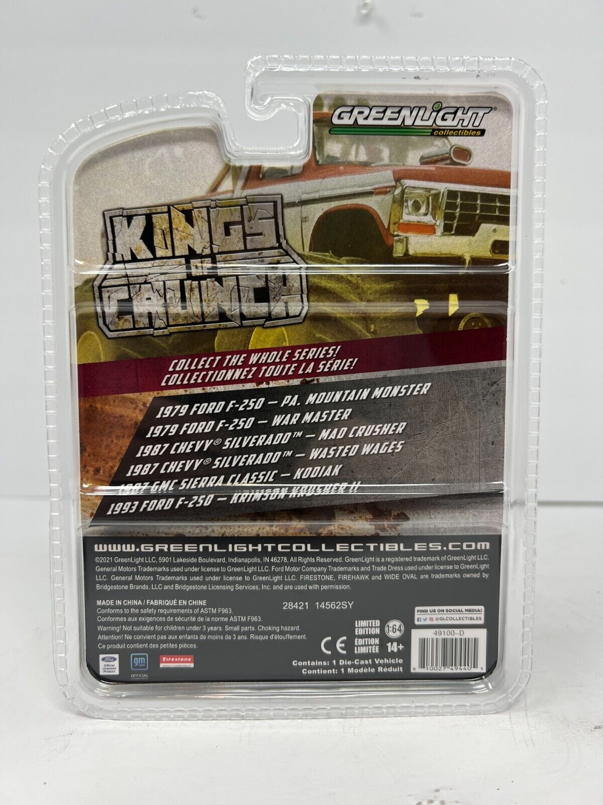 Greenlight Kings of Crunch Series 10 Chevy Silverado Wasted Wages 1:64 Diecast