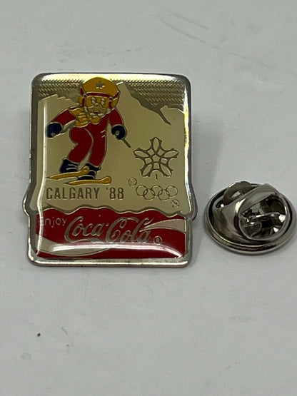 Coca Cola 1988 Calgary Winter Olympic Games (Skiing) Olympics Lapel Pin