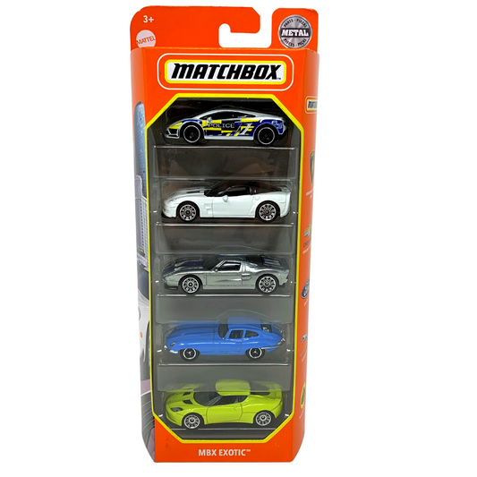 Matchbox 2020 MBX Exotic 5-Pack Combo 1:64 Diecast