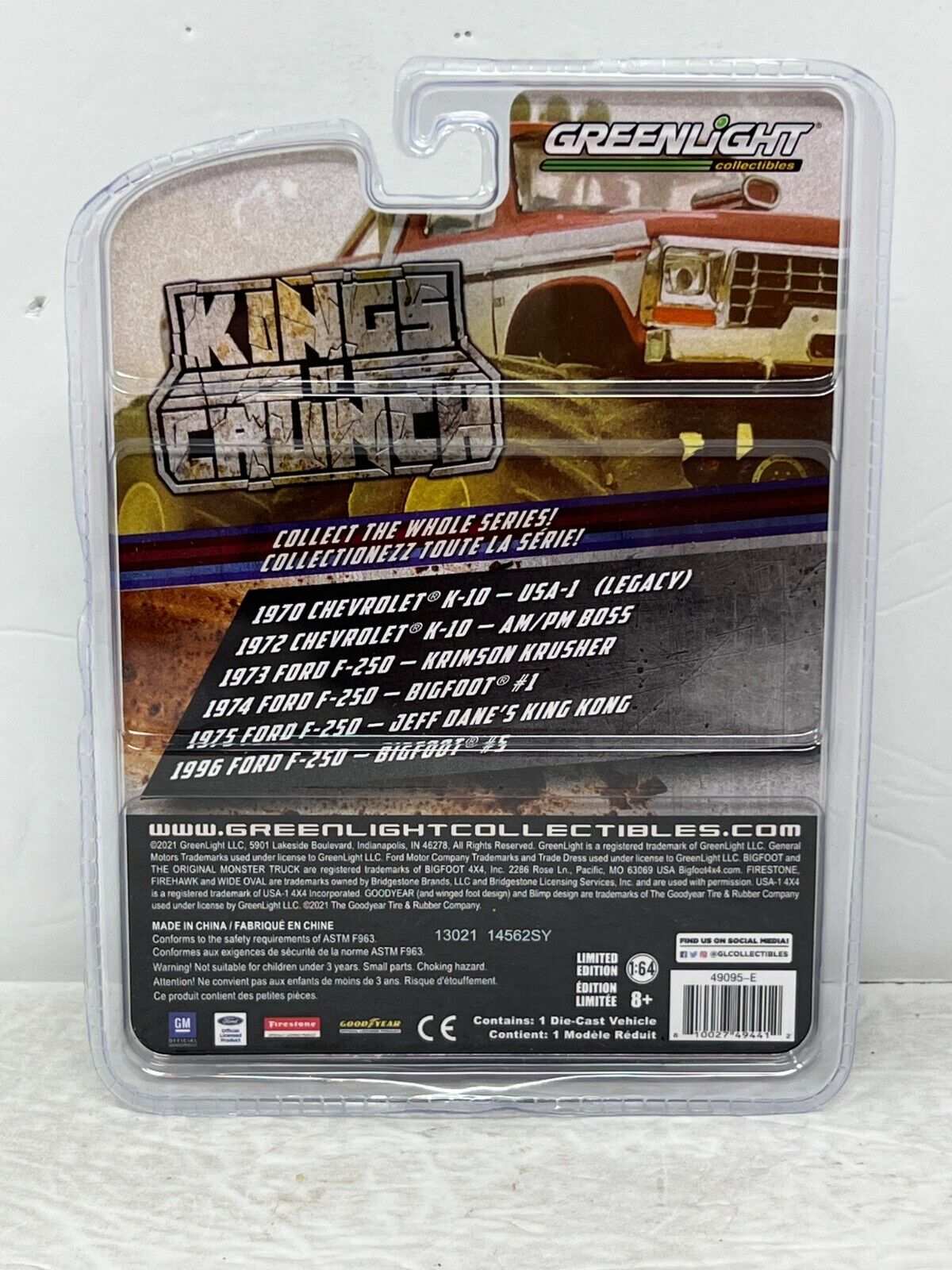 Greenlight Kings of Crunch 1972 Chevy K-10 AM PM Boss GREEN MACHINE 1:64 Diecast