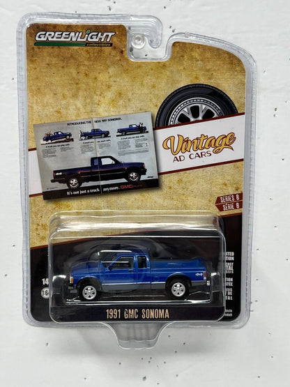 Greenlight Vintage Ad Cars 1991 GMC Sonoma 1:64 Diecast