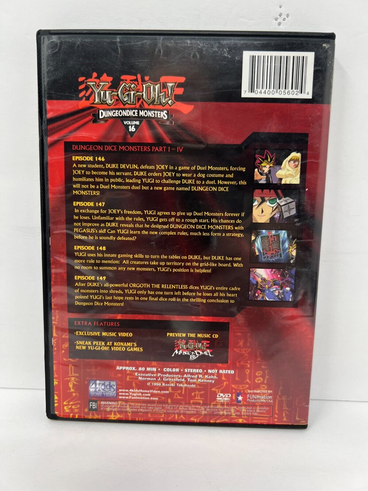 Yu-Gi-Oh! #16: Dungeon Dice Monsters (DVD, 2003) Anime Good Condition!!!