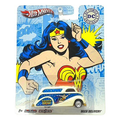 Hot Wheels Pop Culture DC Wonder Woman Deco Delivery Real Riders 1:64 Diecast