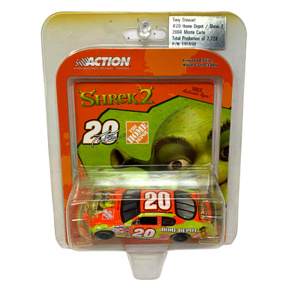 Action Nascar #20 Home Depot Tony Stewart Shrek 2 2004 Monte Carlo 1:64 Diecast