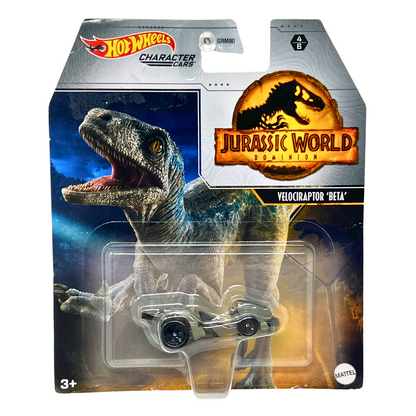 Hot Wheels Character Cars Velociraptor Beta Jurassic World Dominion 1:64 Diecast