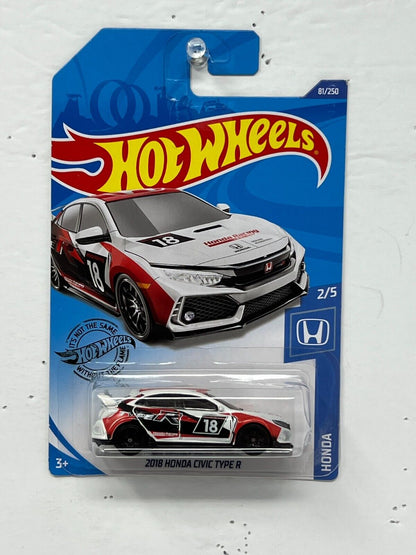 Hot Wheels Honda 2018 Honda Civic Type R JDM 1:64 Diecast