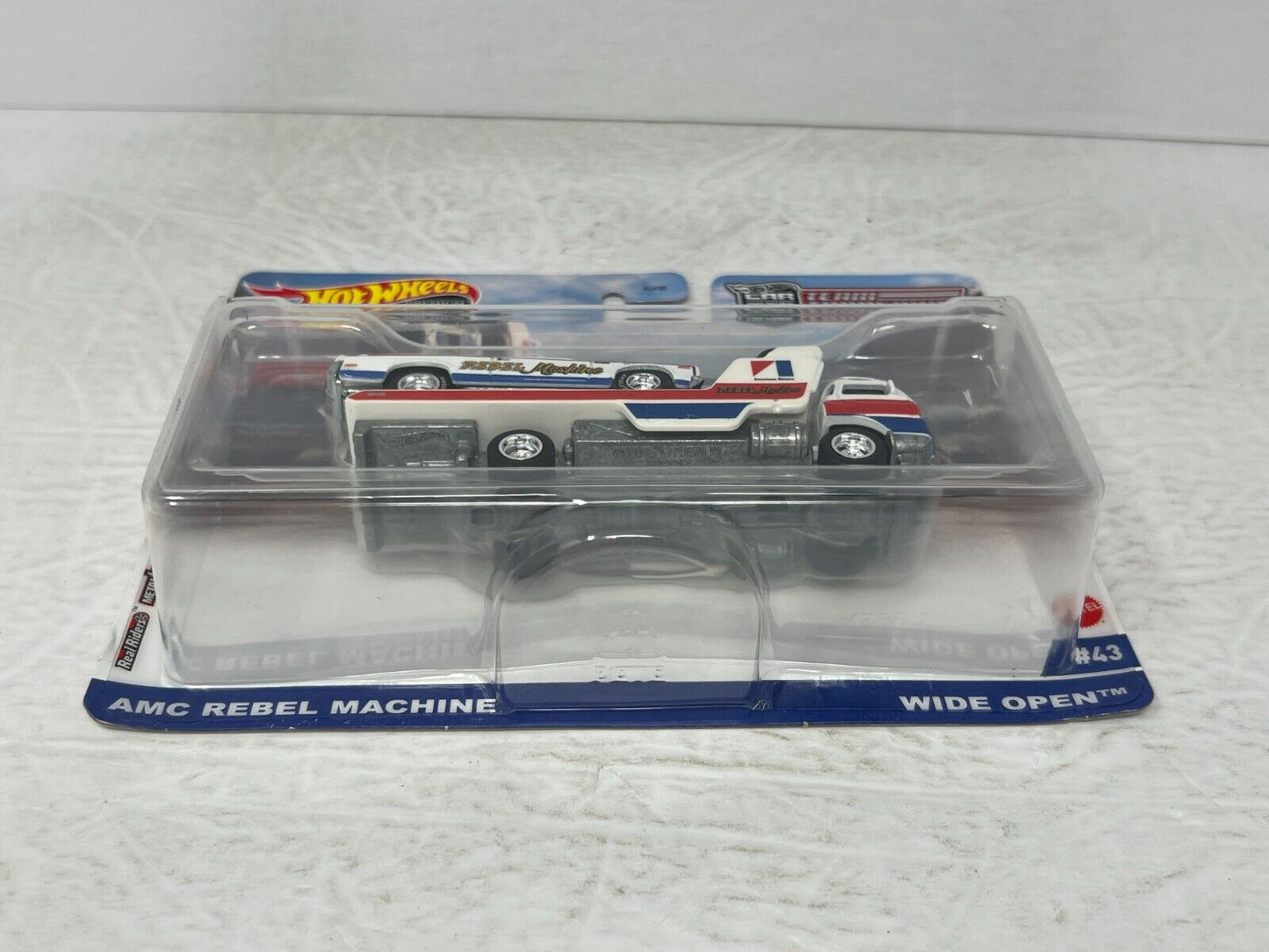 Hot Wheels Premium AMC Rebel Machine & Wide Open #43 Team Transport 1:64 Diecast