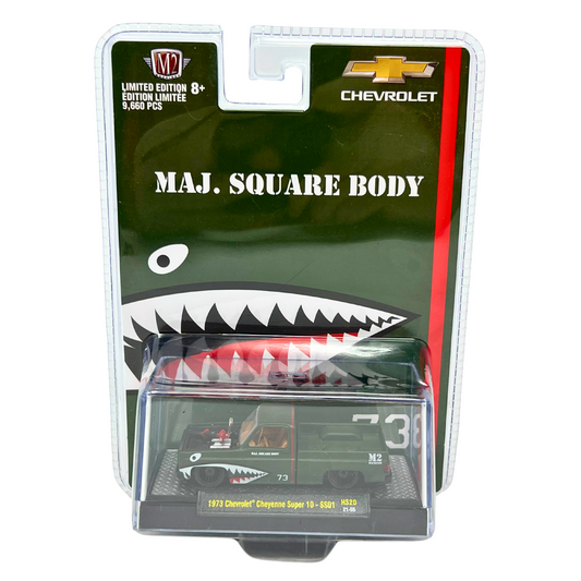 M2 Machines Maj. Square Body 1973 Chevrolet Cheyenne Super 10 SS01 1:64 Diecast