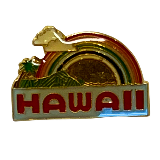 Hawaii Rainbow Palm Tree Travel Trip Souvenir Cities & States Lapel Pin P1