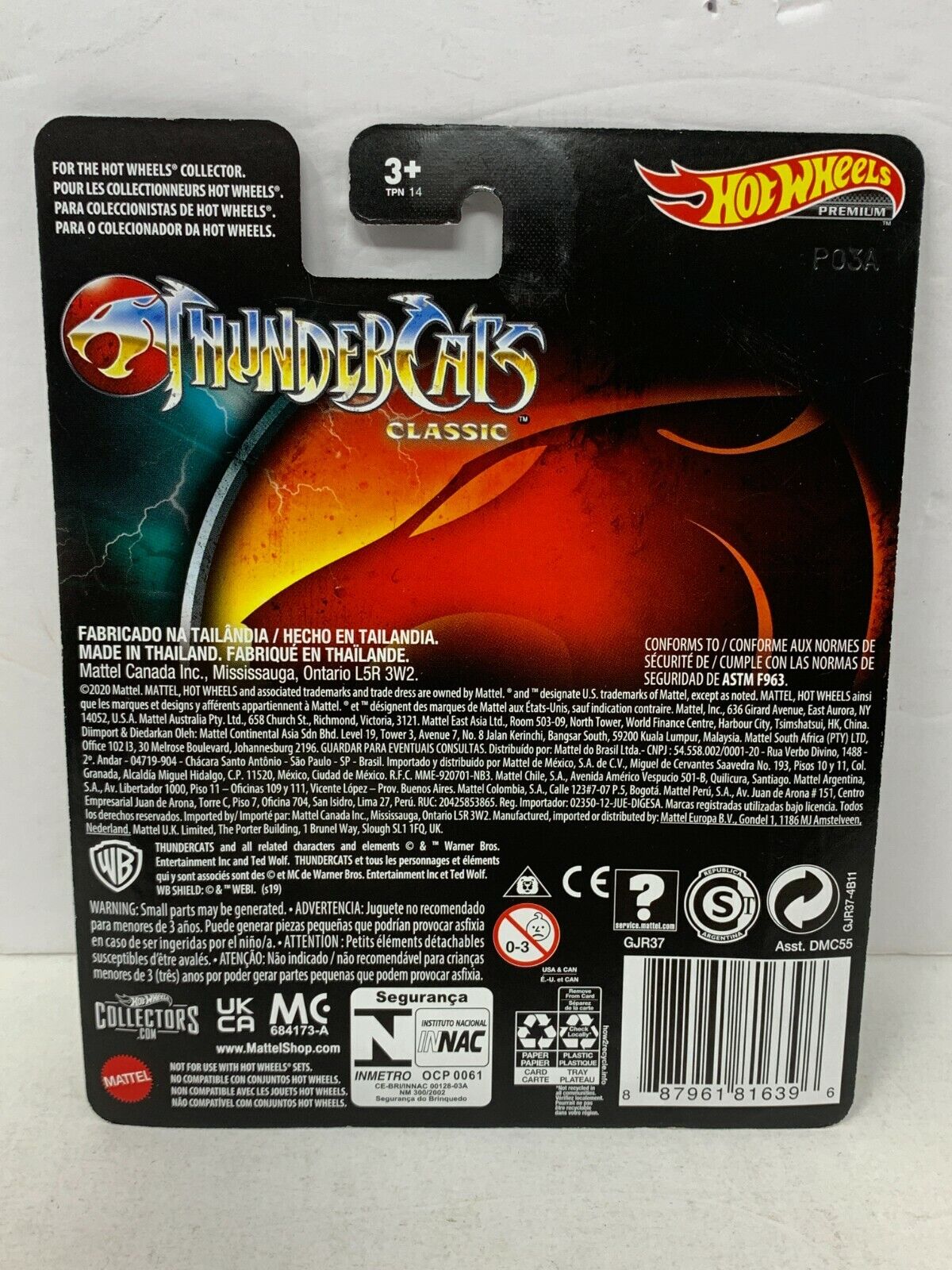 Hot Wheels Premium Thundercats Classic Thunder Tank 1:64 Diecast
