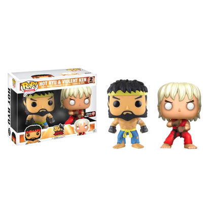 Funko Pop! Games Street Fighter Hot Ryu & Violent Ken Gamestop Exclusive Vaulted