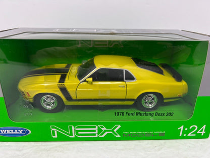 WELLY NEX Models 1970 Ford Mustang Boss 302 1:24 Diecast
