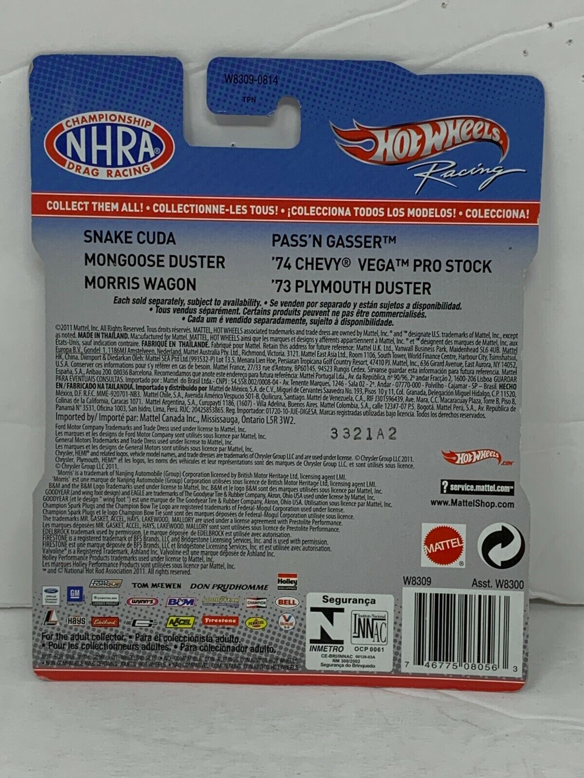 Hot Wheels Racing NHRA Championship Morris Wagon Real Riders 1:64 Diecast