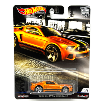 Hot Wheels Premium Cruise Boulevard 2014 Custom Mustang 1:64 Diecast