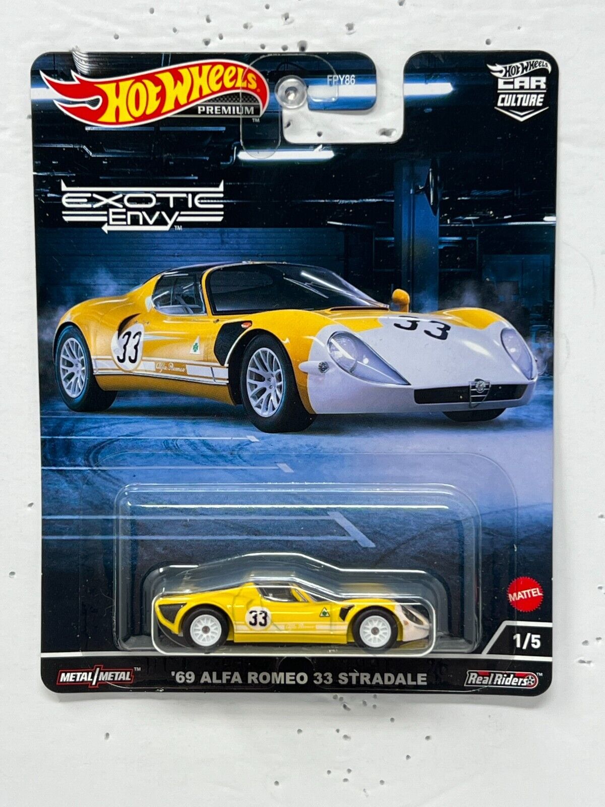 Hot Wheels Premium Exotic Envy '69 Alfa Romeo 33 Stradale 1:64 Diecast