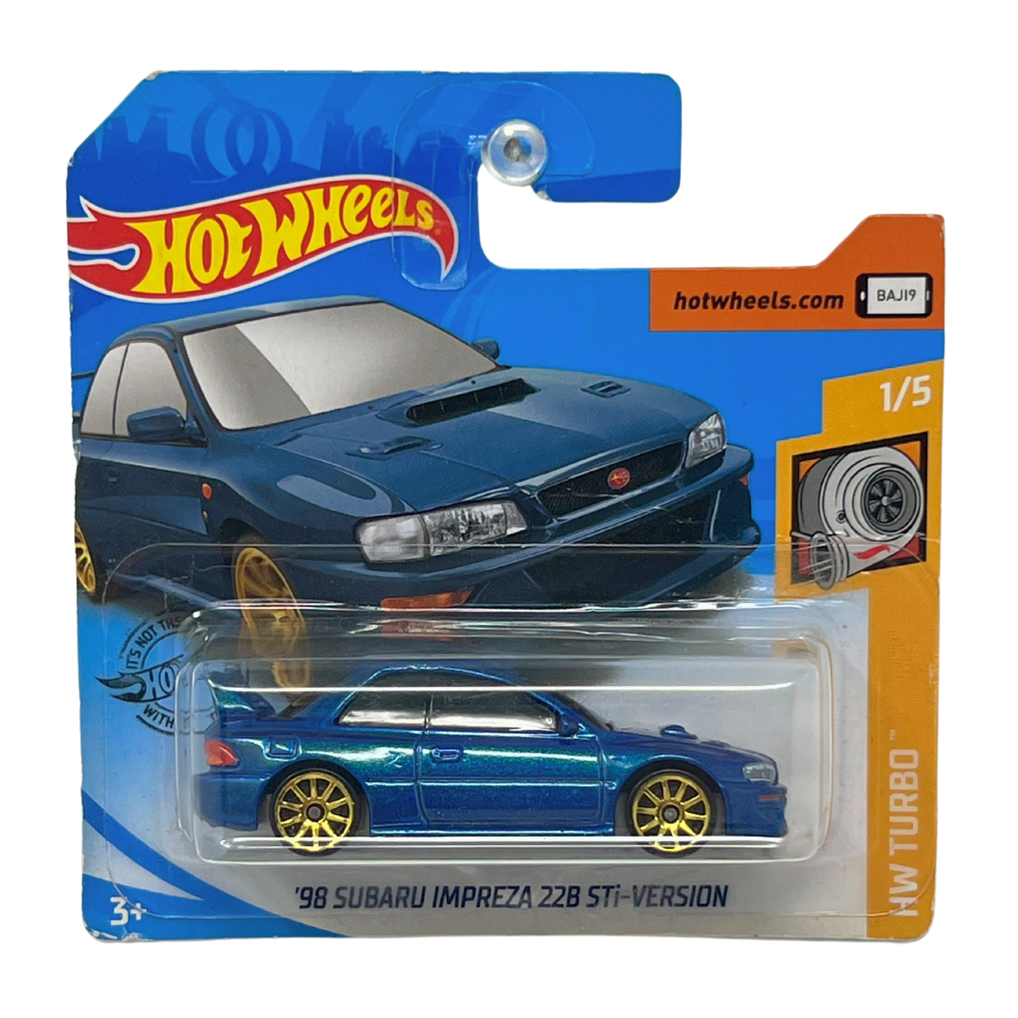 Hot Wheels HW Turbo 1998 Subaru Impreza 22B-STi Version JDM 1:64 Diecast Short