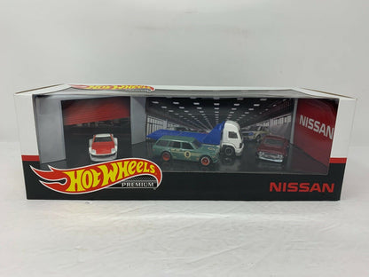 Hot Wheels Premium Collector Nissan 4-Pack Diorama Set 1:64 Diecast