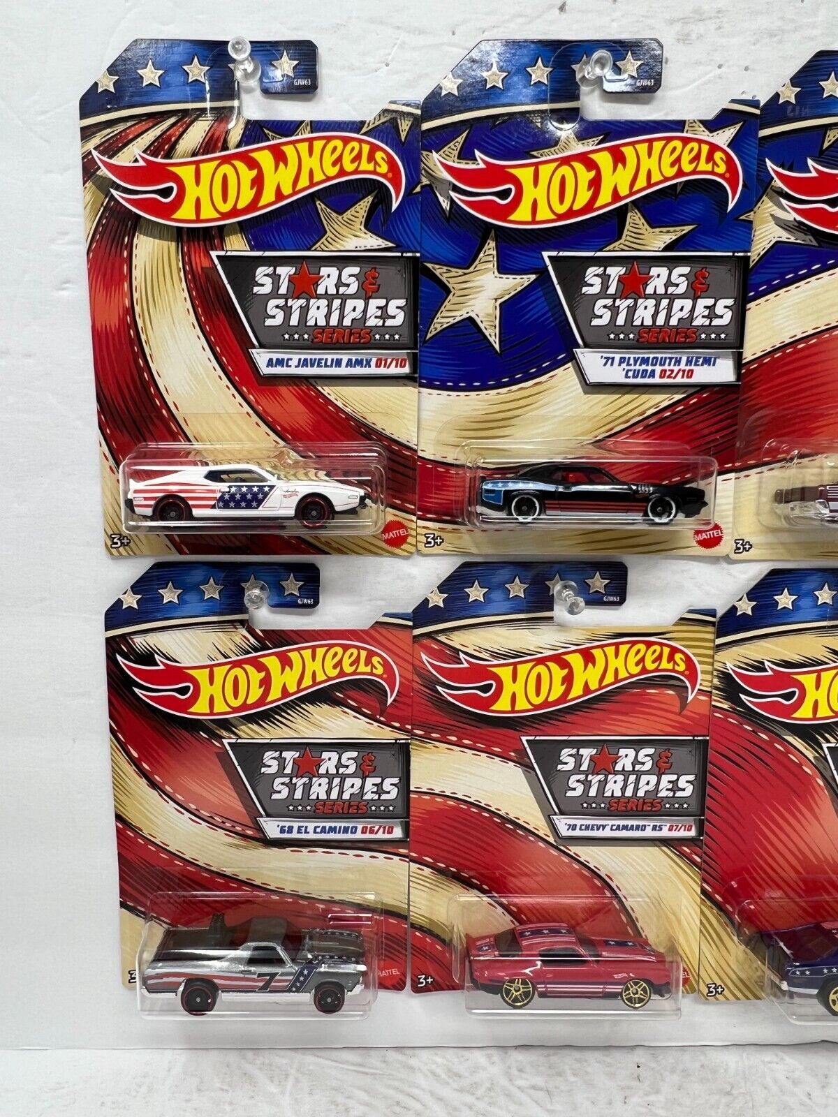 Hot Wheels Stars & Stripes Series 1:64 Diecast Set of 10 Walmart Exclusive