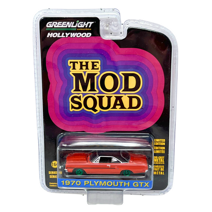 Greenlight Hollywood The MOD Squad 1970 Plymouth GTX GREEN MACHINE 1:64 Diecast