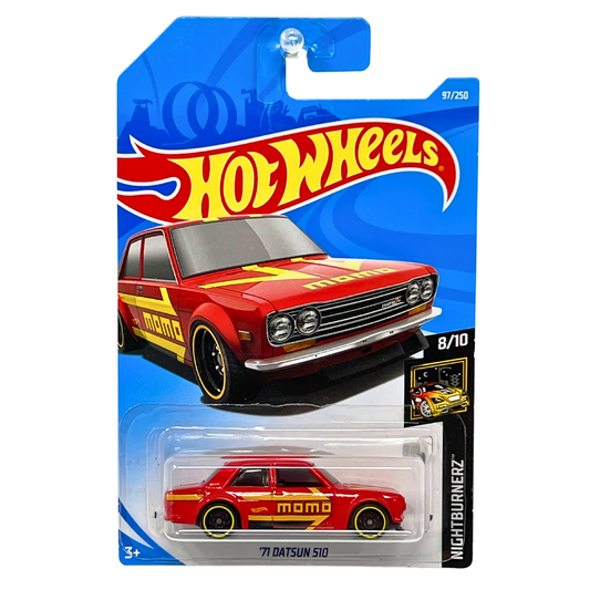 Hot Wheels Nightburnerz 1971 Datsun 510 JDM 1:64 Diecast