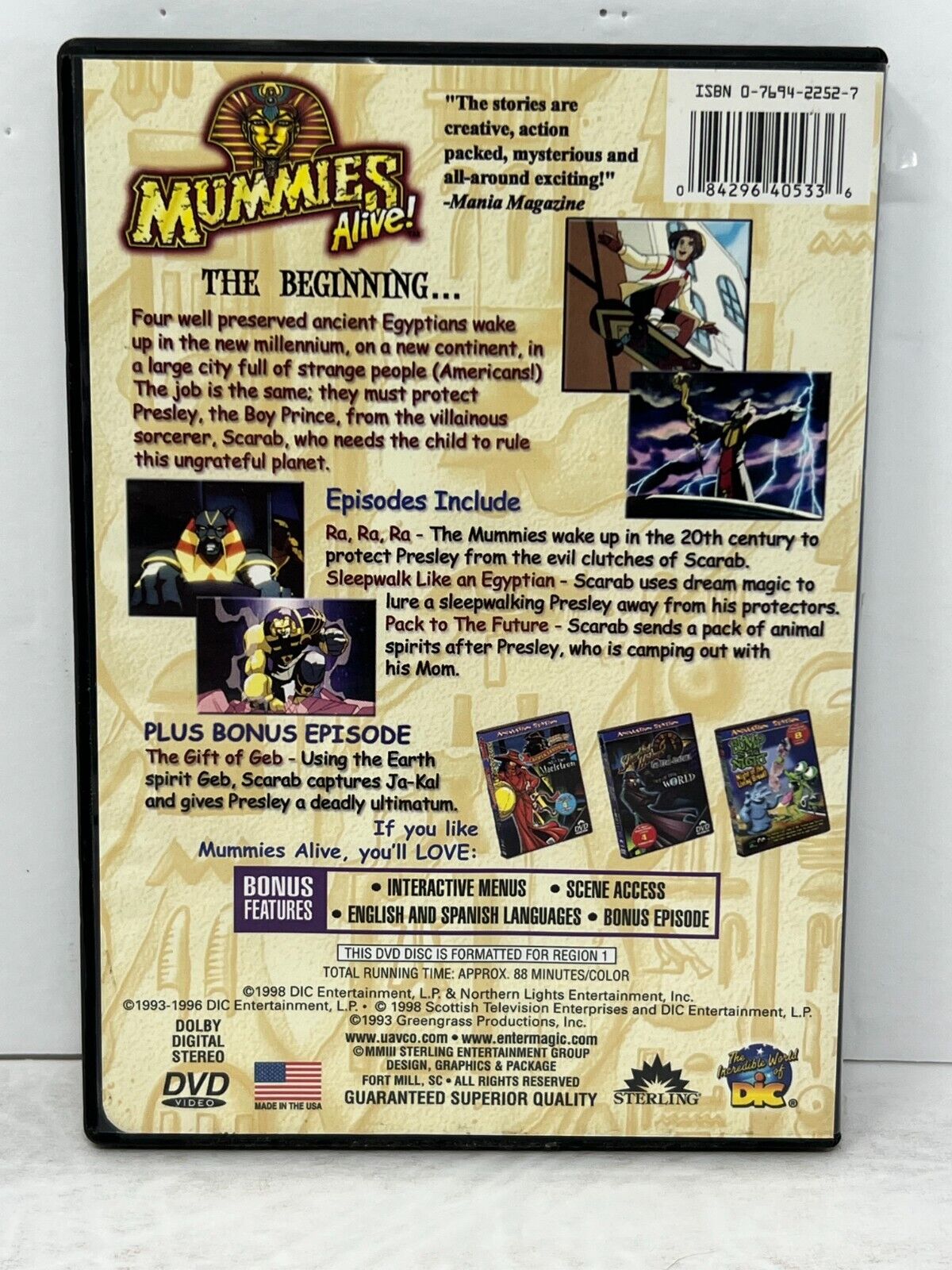 Mummies Alive The Beginning (DVD, 1998) Kids Cartoon Good Condition!!!