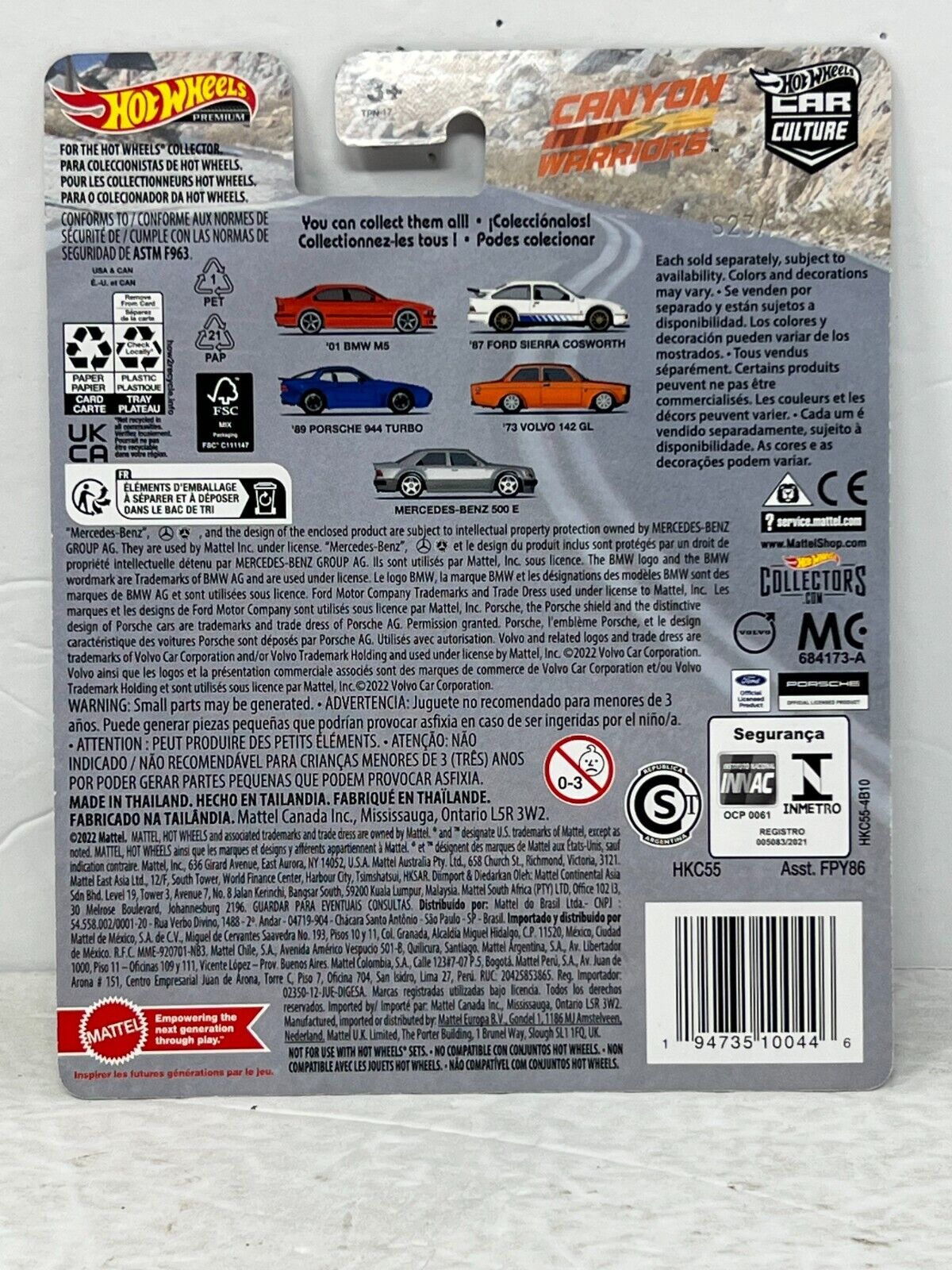 Hot Wheels Premium Canyon Warriors Mercedes-Benz 500 E 1:64 Diecast