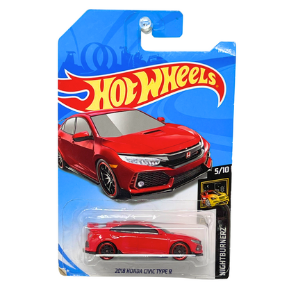 Hot Wheels Nightburnerz 2018 Honda Civic Type R JDM 1:64 Diecast Long Card