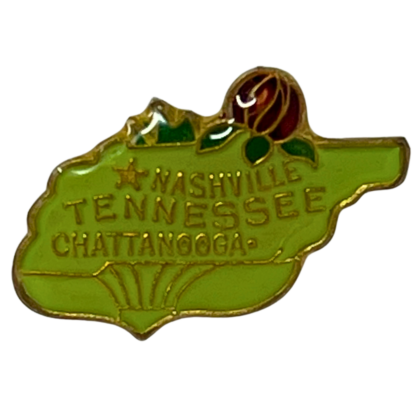 Chattanooga Nashville Tennessee Rose Souvenir Cities & States Lapel Pin P1