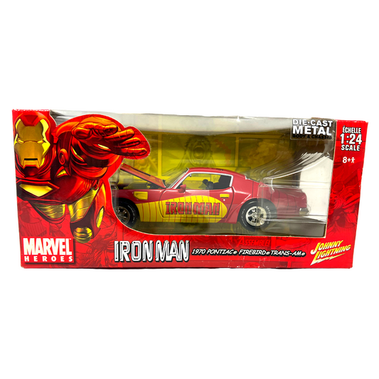 Johnny Lightning Marvel Iron Man 1970 Pontiac Firebird T/A 1:24 Diecast