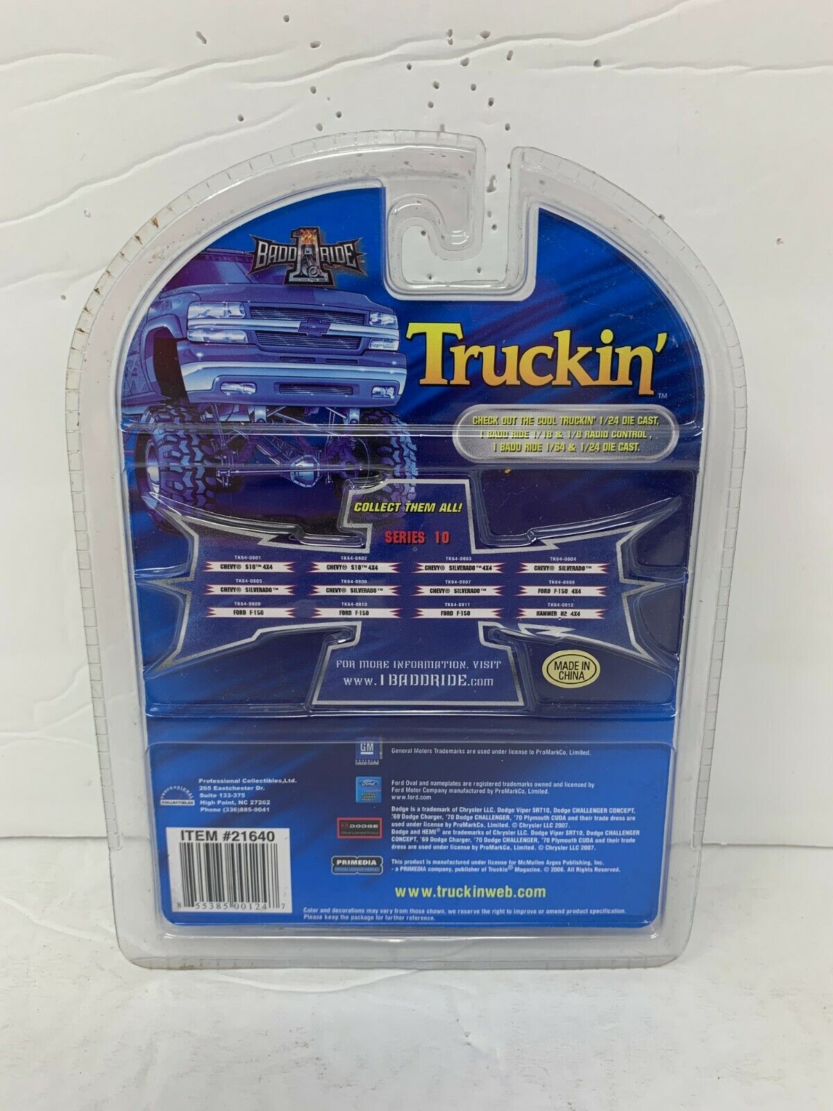 Professional Collectibles 1 Truckin' Series 10 Chevy Silverado 1:64 Diecast