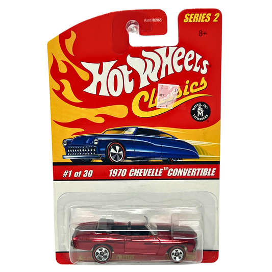 Hot Wheels Classics Series 2 1970 Chevelle Convertible Muscle Car 1:64 Diecast Red V2